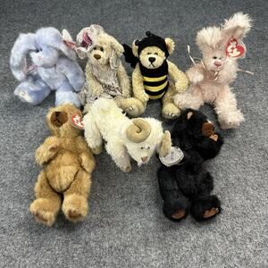 TY The Attic Treasures Collection Beanie Babies Jointed Lot (7) 1993 NWT Retired